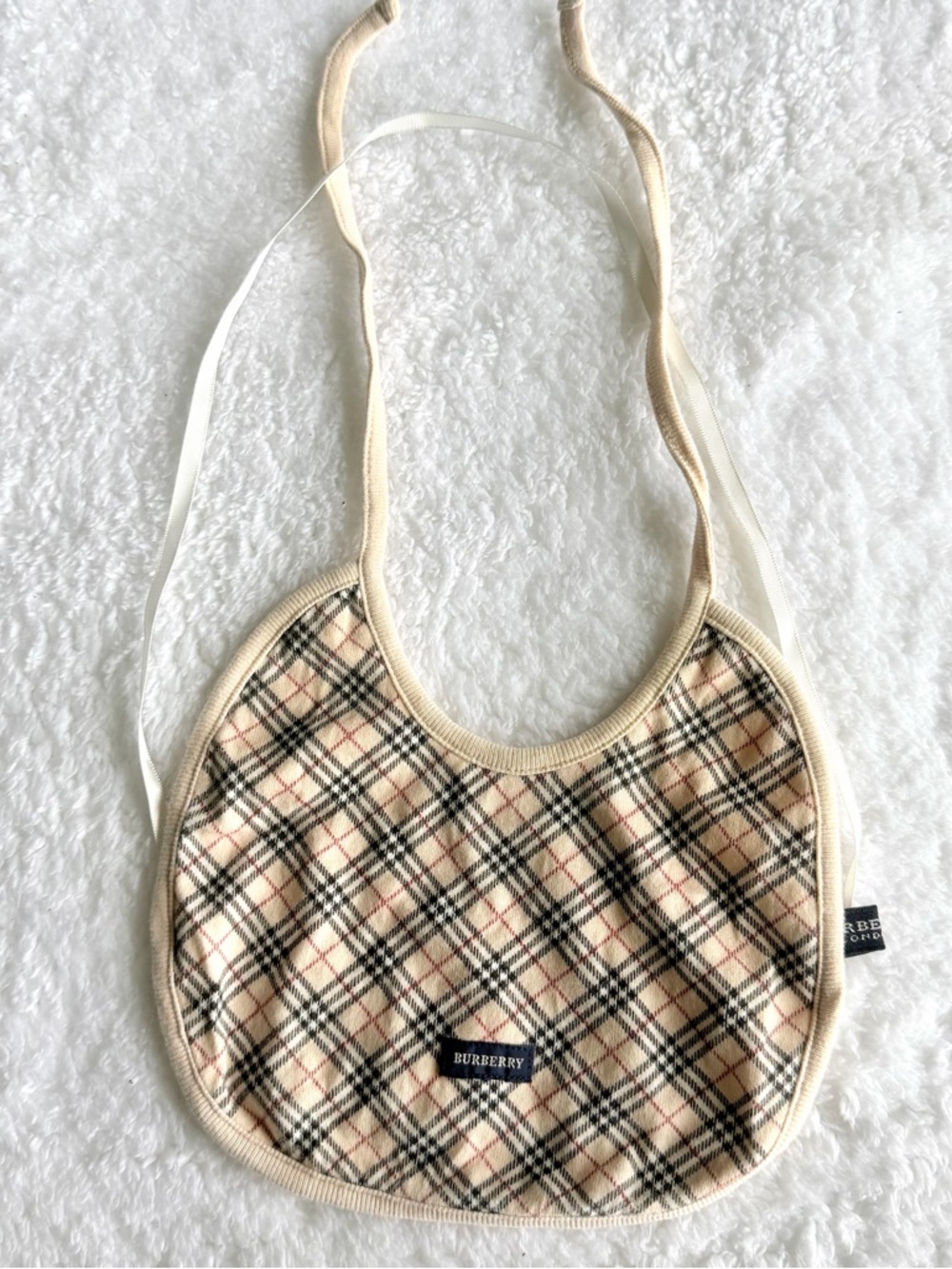 Burberry Baby Bib Infant Girl Boy Unisex logo Nova Check Beige